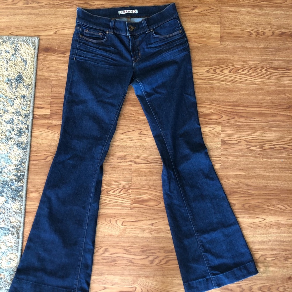 J Brand Dark denim flare jeans